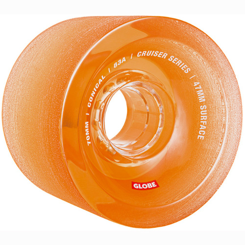 Globe Conical Clear Amber 70mm 78a Cruiser Skateboard Wheels