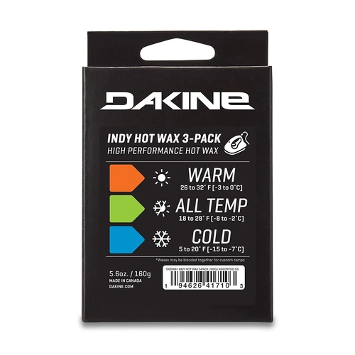 Dakine Indy Hot Wax All Temp 160g 3 Pack Snowboard Ski Wax