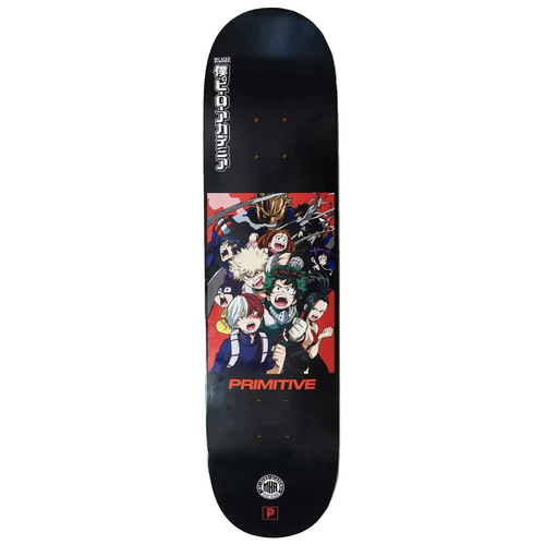 Primitive X My Hero Academia Black 8.5" Skateboard Deck