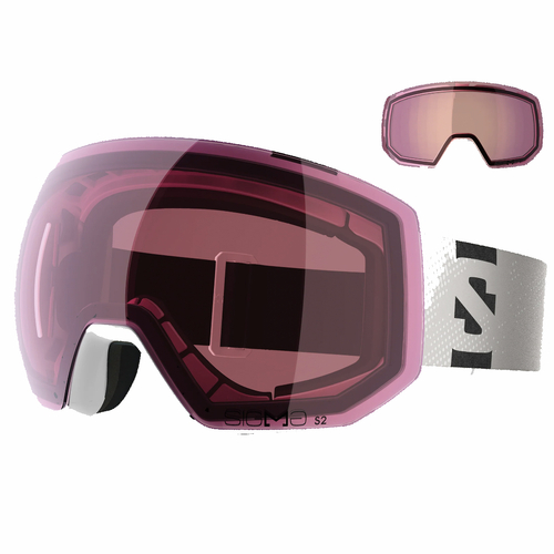 Salomon Radium Pro White Sigma Pink Lens Unisex Snowboard Goggles