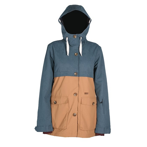 Ride Capital Fistail Indigo Washout Womens 10K 2018 Snowboard Jacket [Size: X-Small]