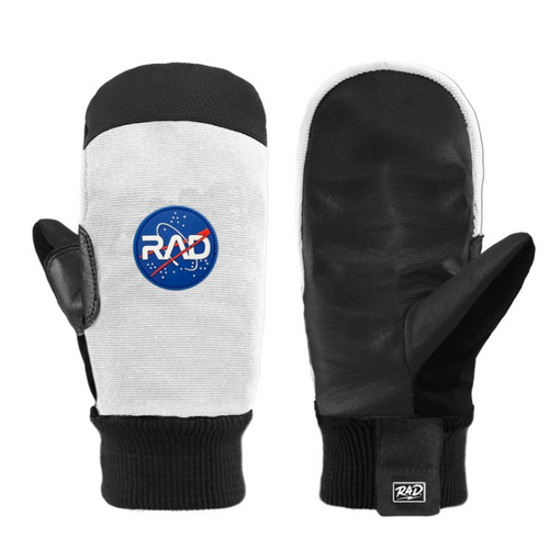 Rad Crew Space White Mens Snowboard Mitts [Size:Small]