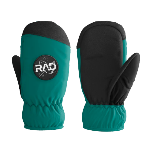 Rad Tropical Space Teal Junior Snowboard Mitts [Size: Large]