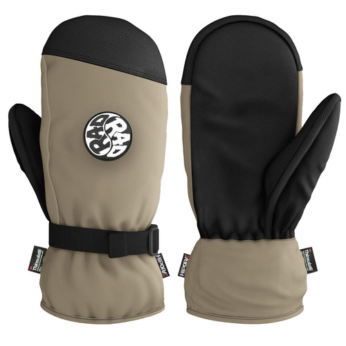 Rad Sidehit Khaki Mens Snowboard Mitts [Size:Medium]