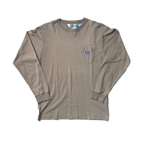 Ben Davis Brown Long Sleeve T-Shirt Used Vintage