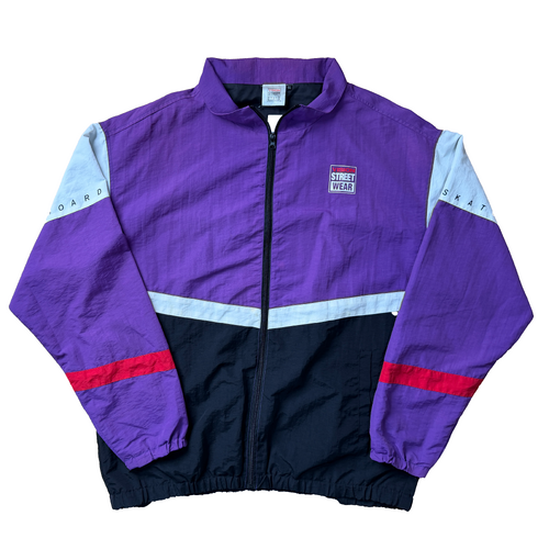 Vision Street Wear Retro Purple Spray Jacket Used Vintage