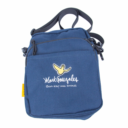 Mark Gonzales Schmoo Navy Satchel Shoulder Bag Used Vintage