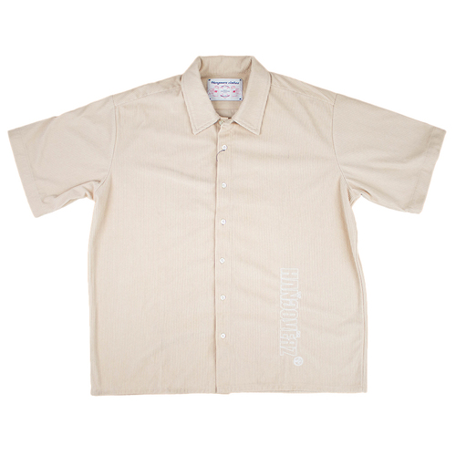 Hangoverz Tan Brown Large Collared Shirt Used Vintage