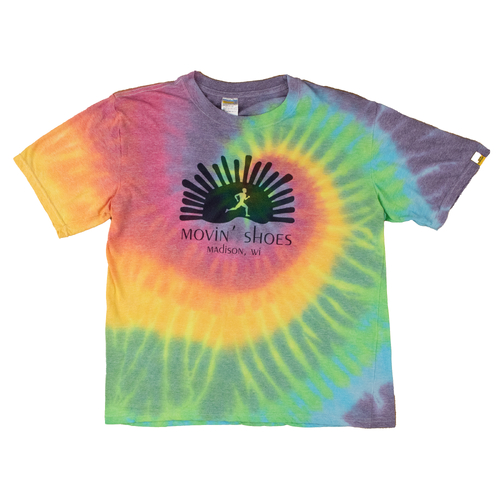 Movin' Shoes Tie Dye T-Shirt Used Vintage