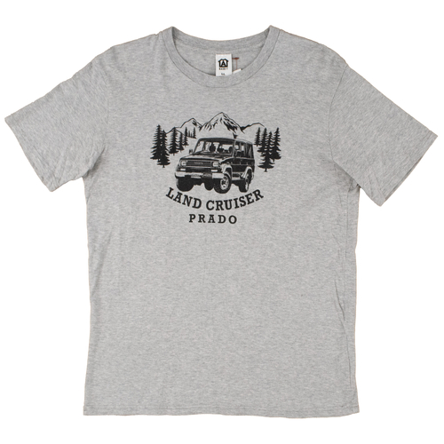 Land Cruiser Prado Mens Grey Large T-Shirt Used Vintage