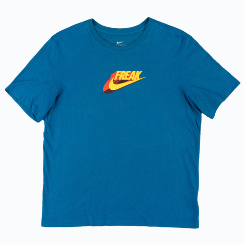 Nike Freak Blue X-Large T-Shirt Used Vintage