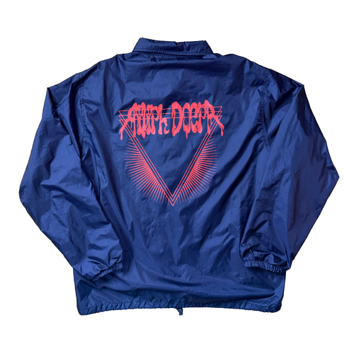 Oxygen Navy Blue Large Coaches Spray Jacket Used Vintage