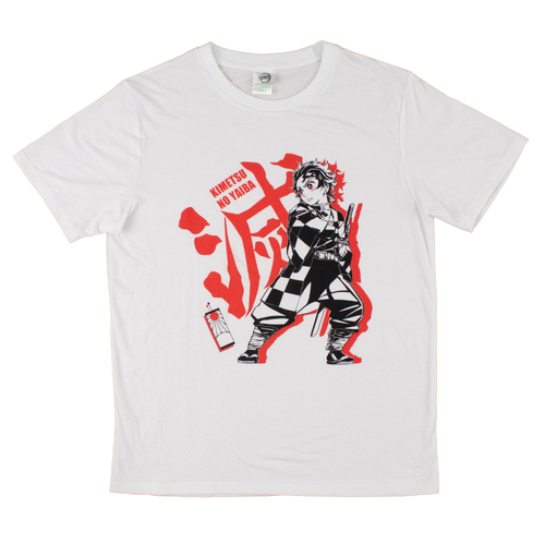 Demon Slayer Anime Mens White Medium T-Shirt Used Vintage