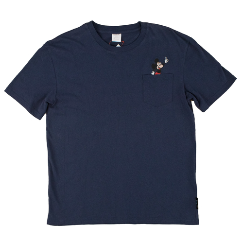 Disney Mickey Mouse Navy Pocket Medium T-Shirt Used Vintage