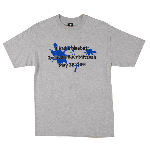 Hanes Beefy Baer Mitzvah Grey Medium T-Shirt Used Vintage