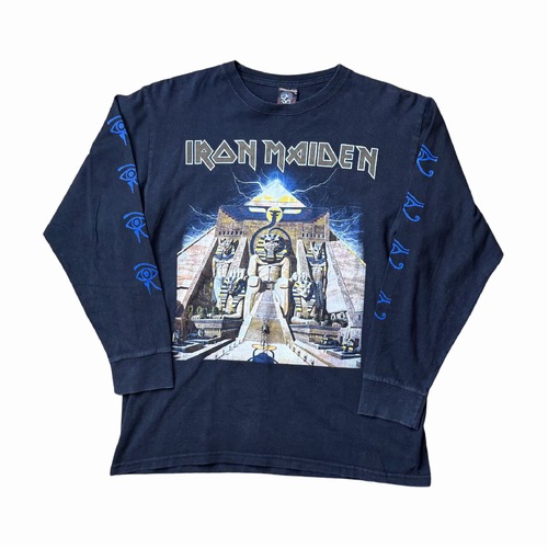 Iron Maiden Black Long Sleeve T-Shirt Used Vintage