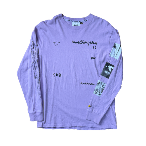 Mark Gonzales Purple Long Sleeve T-Shirt Used Vintage