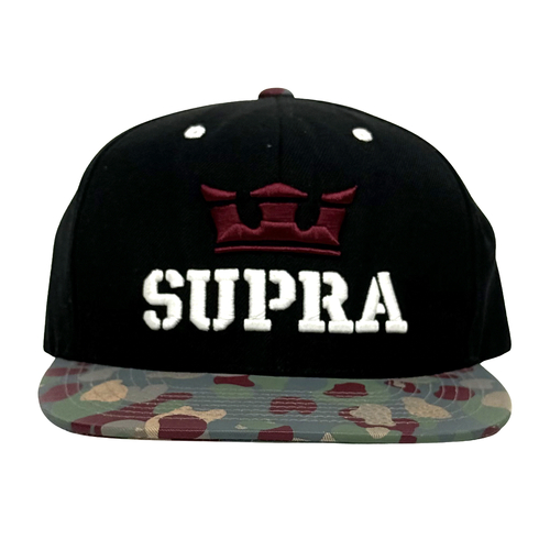 Supra Footwear Flat Snapback Cap Hat Used Vintage
