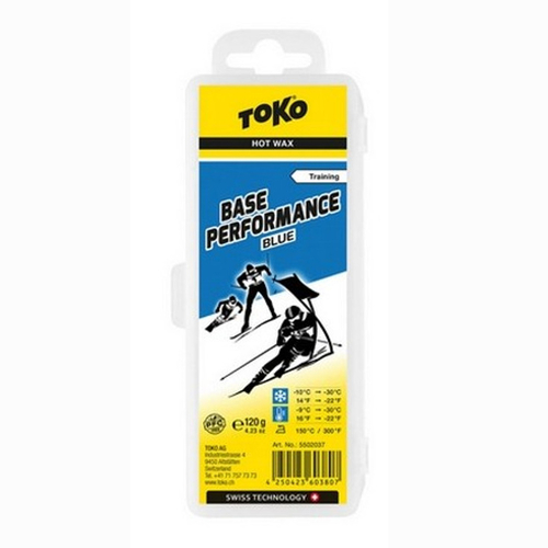 TOKO Base Performance Hot Wax Blue Cold Snowboard Ski 120g Wax
