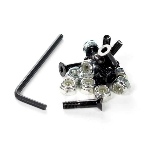 Sunday Hardware Black 1" Skateboard Deck Bolts