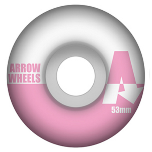 Arrow CS Formula Conical Pastel Pink 53mm 83b Skateboard Wheels