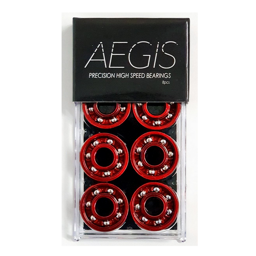 Aegis High Speed Precision Red Skateboard Bearings