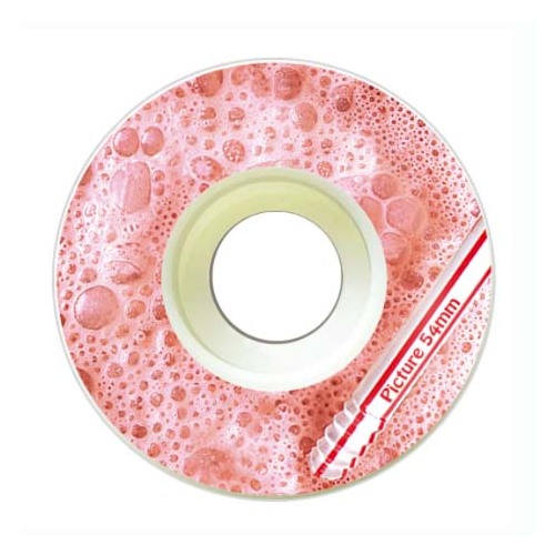 Picture Conical Shape Strawberry Milkshake 54mm 80a Skateboard Wheels