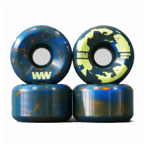Wayward Conical Swirl 53mm 83b Blue Skateboard Wheels