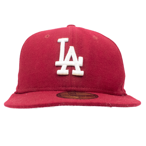 New Era LA Maroon Fitted Cap Used Vintage