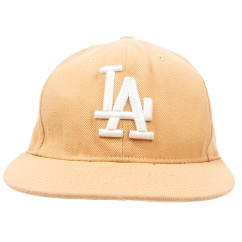 New Era LA Camel Fitted Baseball Flat Cap Used Vintage