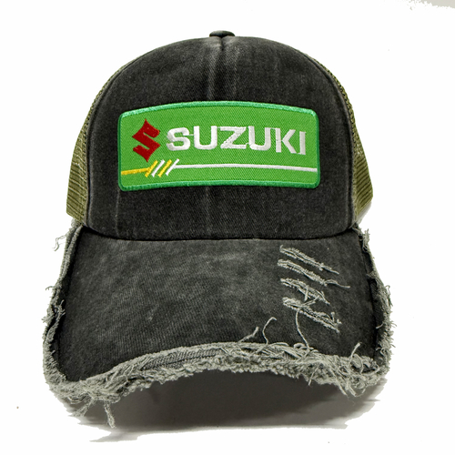 Suzuki Snapback Vintage Style Trucker Hat Cap
