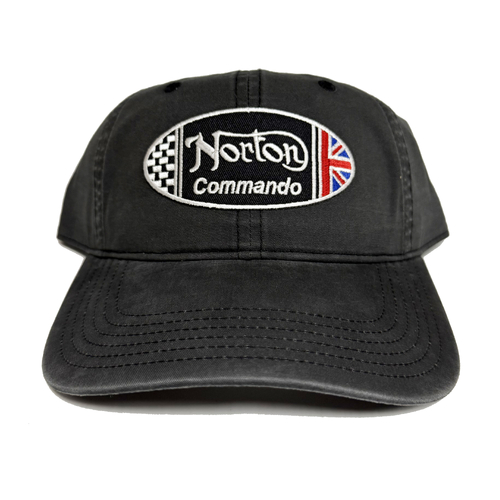 Norton Commando Motorcycle Charcoal Strapback Hat Cap