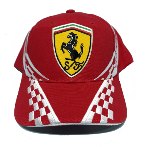 Ferrari Embroidered Patch Red Racing Cap Hat