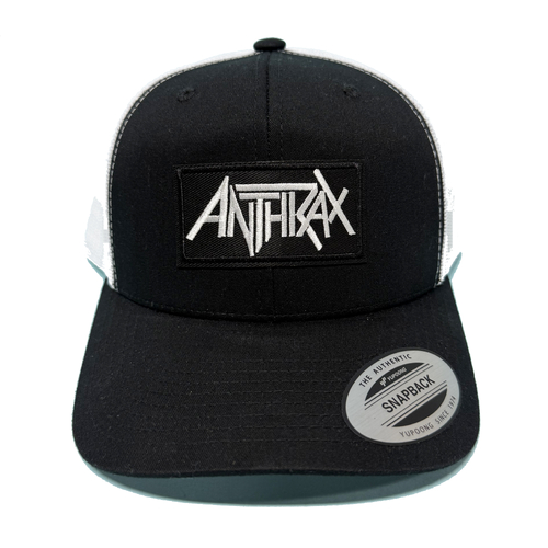 Anthrax Embroidered Patch Yupoong Black Trucker Cap Hat