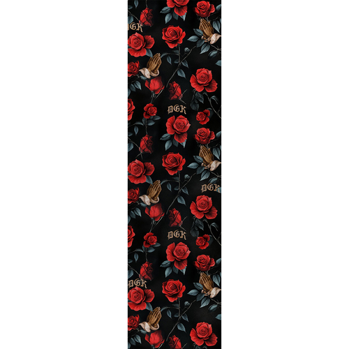 DGK Tiempo Black 9" 33" Skateboard Griptape Sheet