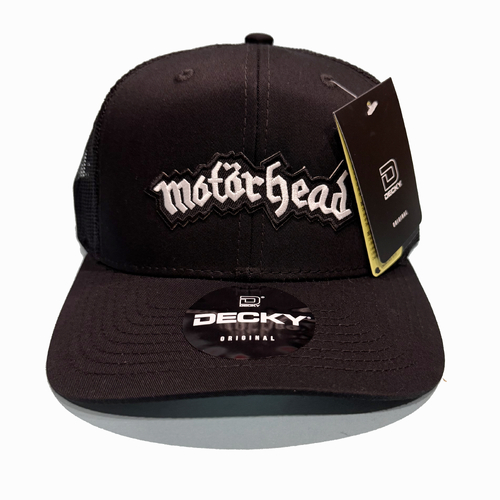 Motorhead Embroidered Patch Black Decky Trucker Cap Hat
