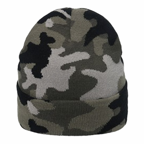 Boarders Camo Moss Traditional Fishermans Style Beanie