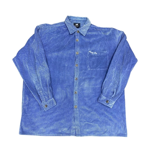 Hang Ten Corduroy Blue Mens XL Shirt Used Vintage