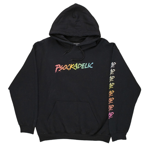 Psockadelic Hoodie Black Mens Large Used Vintage