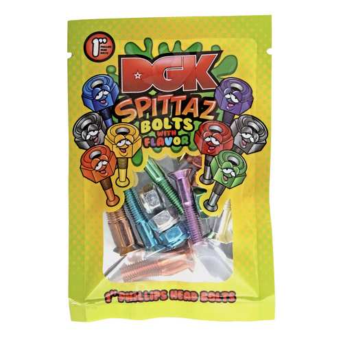 DGK Spittaz Multi Coloured 1" Phillips Head Bolts