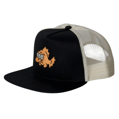 3 Eyed Fish Embroidered Patch Black Trucker Cap Hat