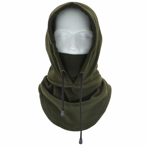 Boarders Army Green Polar Fleece Hooded Face Mask