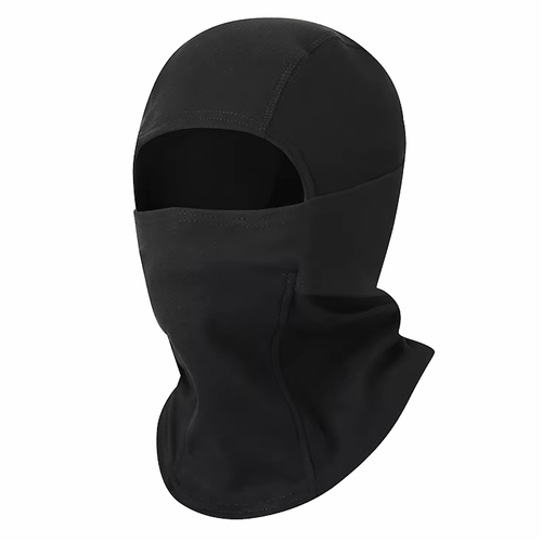 Boarders Black Thin Fleece Hooded Face Mask