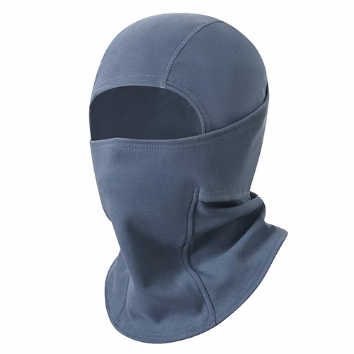Boarders Blue Thin Fleece Hooded Face Mask