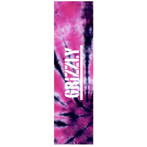 Grizzly Tie Dye Pink 9" x 33" Skateboard Griptape