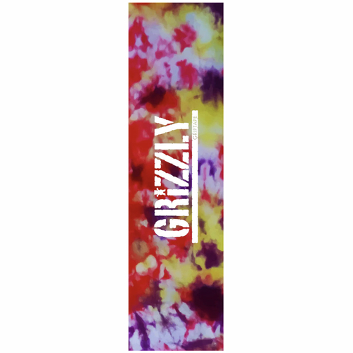 Grizzly Tie Dye Red Splotch 9" x 33" Skateboard Griptape