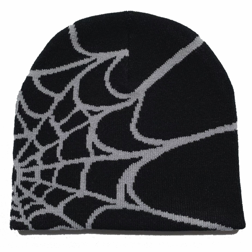 Boarders Spider Web Black Grey Beanie