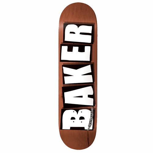 Baker B2 Brand Logo Veneers Red 8.5" Skateboard Deck
