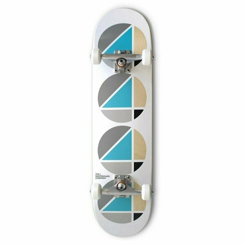 4 Skateboard Company Repeat Teal 8.0" Complete Skateboard