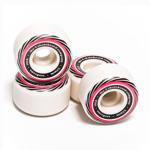The 4 Skateboard Company Red 52mm Wheels